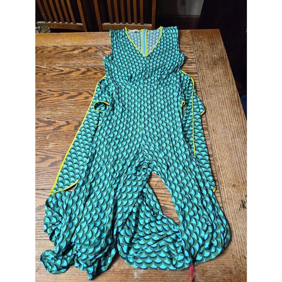 Maria de la Orden green pattern v neck jumpsuit sz Small - Picture 1 of 3